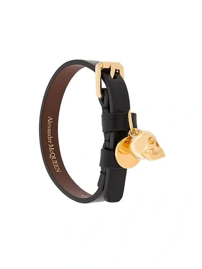 Alexander Mcqueen Bracciale Singolo In Black