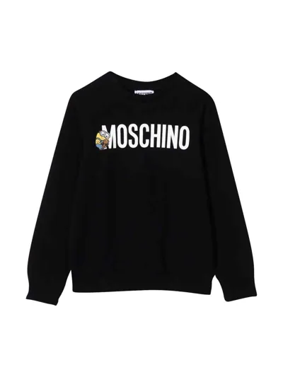 Moschino Kids' Minions-motif Cotton Sweatshirt In Black