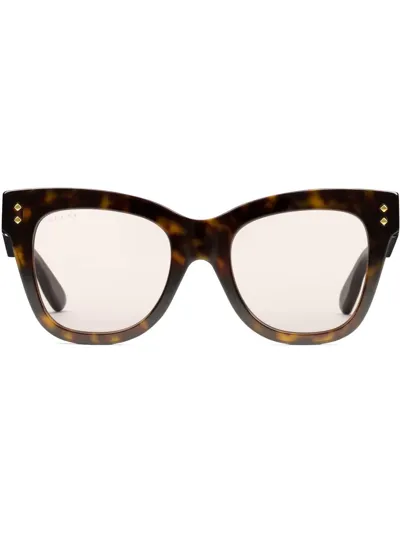 Gucci Cat Eye-frame Tinted Sunglasses In Yellow