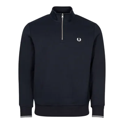 Fred Perry Half Zip Sweat - Navy