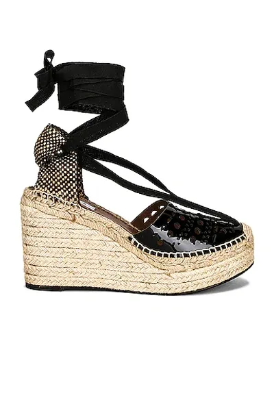 Alaïa Vienne Espadrille Wedges In Noir