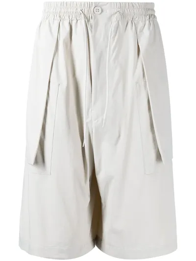 Y-3 Drawstring-waist Knee-length Shorts In Nude