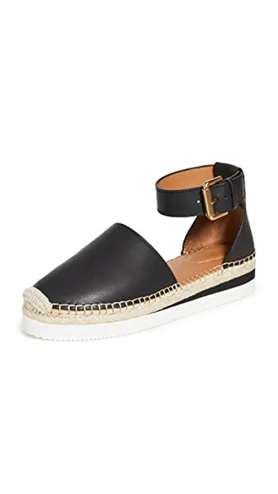 See By Chloé Glyn Flat Espadrille In Nero