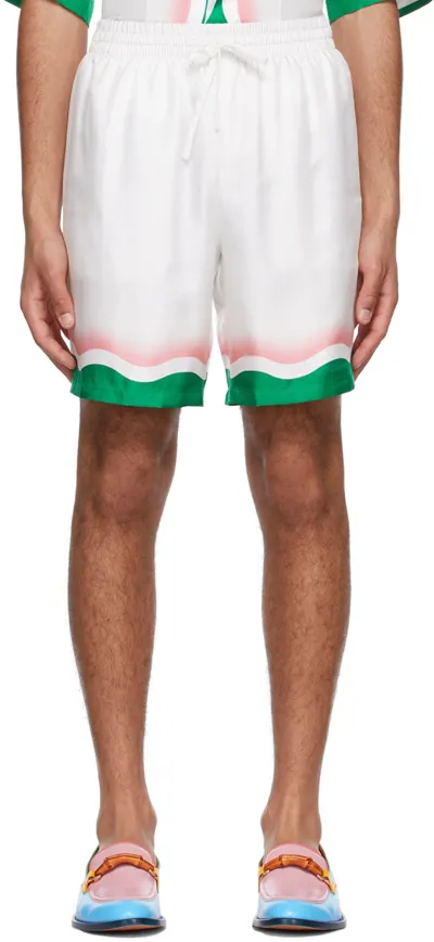 Casablanca Le Jeu De Ping Pong Wave-print Shorts In Le Jeu Ping