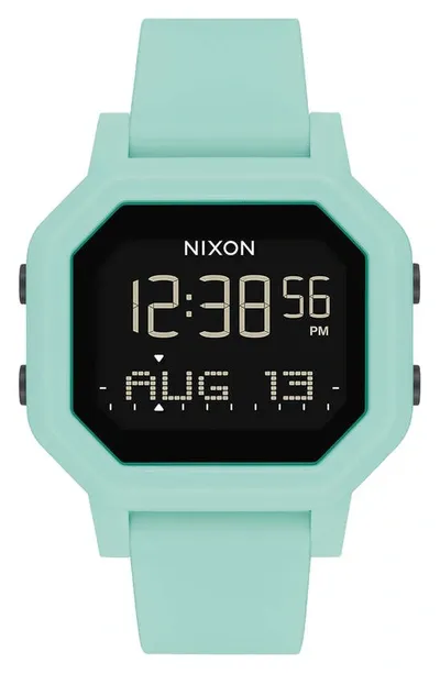 Nixon Siren Digital Watch, 38mm In Aqua