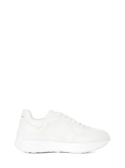 Alexander Mcqueen White Sprint Runner Low Top Leather Sneakers