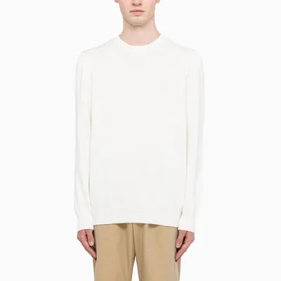 Drumohr White Crewneck Pullover