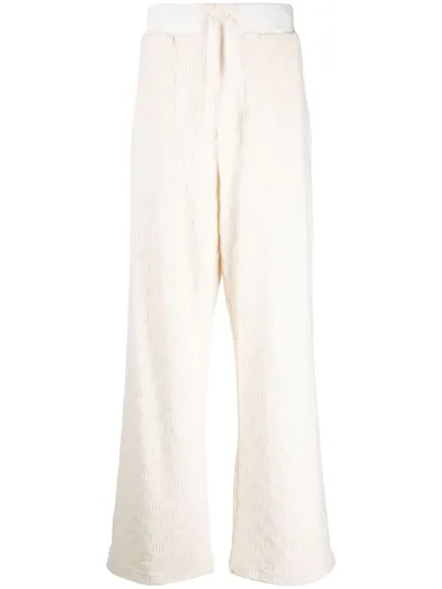 Ambush Straight-leg Jacquard Track Pants In Weiss