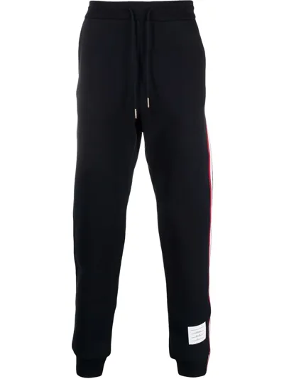 Thom Browne Rwb Stripe Loopback Track Pants In Blue