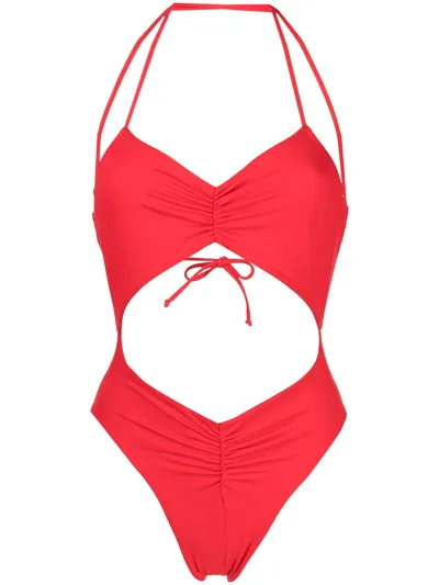 Sian Swimwear Carlotta Cut-out Swimsuit In Rot