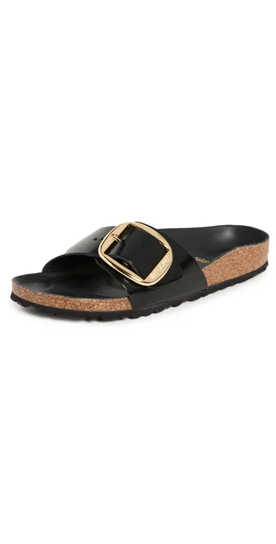 Birkenstock Madrid Big Buckle Sandals High Shine Black