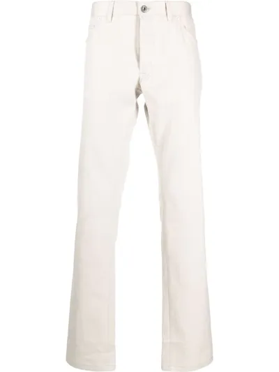 Brioni Straight-leg Denim Jeans In Beige