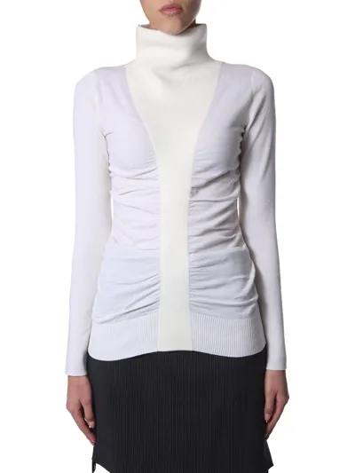 Sportmax Polo Neck Affari Sweater In White