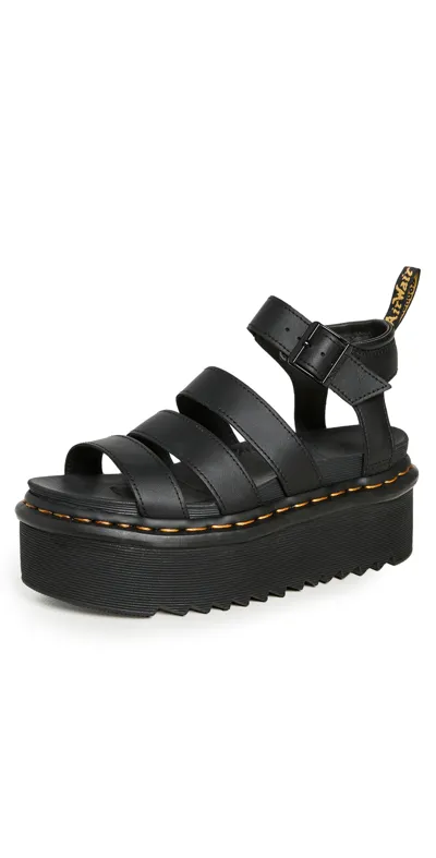 Dr. Martens' Blaire Quad Sandals In Black