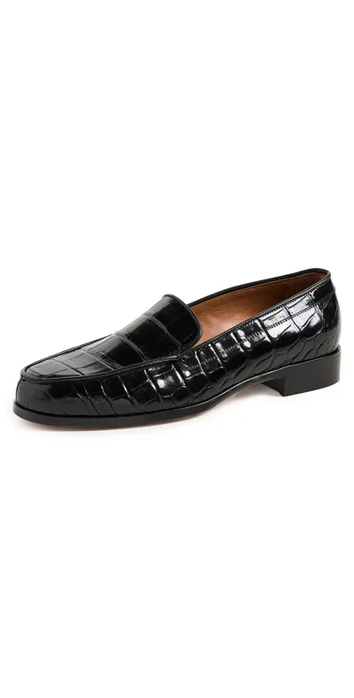 Emme Parsons Danielle Loafers In Black Croco