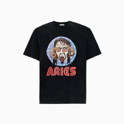 Aries Astrology For Alien Cotton T-shirt In Acid Wash