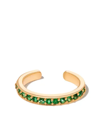 Anita Ko 18kt Yellow Gold Emerald Ear Cuff