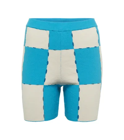 Jacquemus Le Short Gelato Checked Shorts In Multi-blue