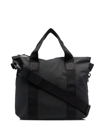 Rains Top Zip-fastening Tote Bag In Black