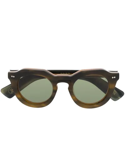 Lesca Toro Round-frame Sunglasses