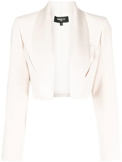 Paule Ka Bolero-style Cropped Jacket In Nude