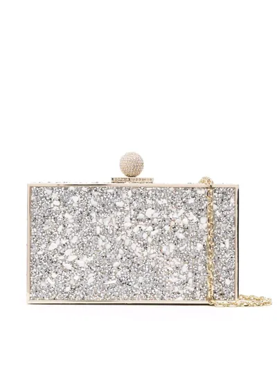 Sophia Webster Clara Crystal-embellished Clutch Bag In White