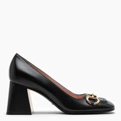 Gucci Black High Pump With Horsebit