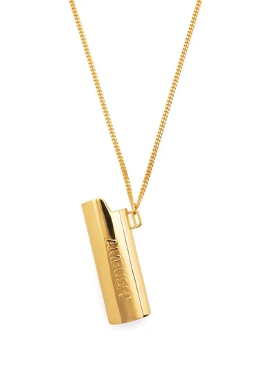 Ambush Logo Ligther Case Pendant Necklace In Gold