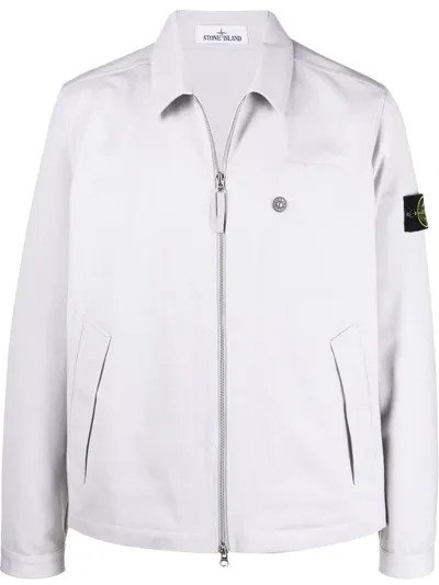 Stone Island 42528 Workwear R-gabardine Shirt Jacket In Grey