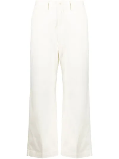 Polo Ralph Lauren Cropped Flared Trousers In White