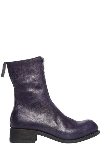 Guidi Pl2 Front Zipped Boots In Metallics