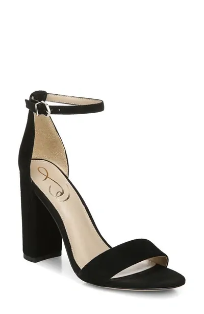 Sam Edelman Yaro Ankle Strap Sandal In Black Suede