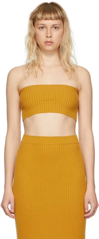 Chloé Yellow Wool Camisole In 780 Sunlight Yellow