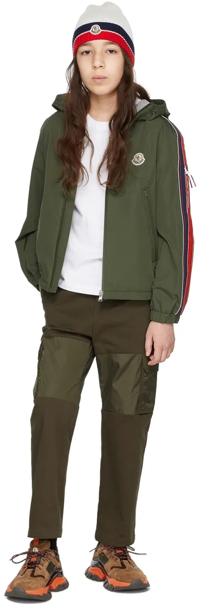 Moncler Kids Khaki Fridan Jacket In 833 Green