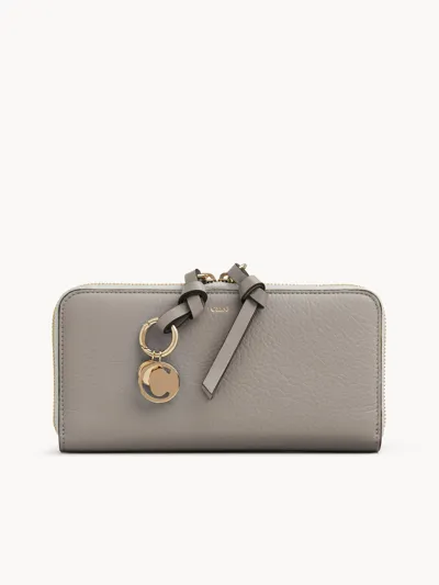 Chloé Alphabet Long Wallet In Grey