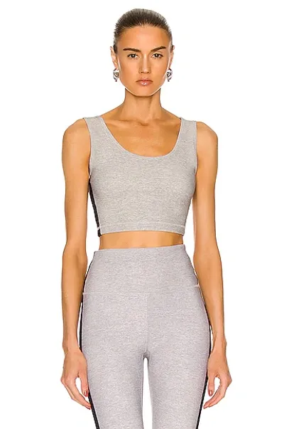 Wardrobe.nyc For Fwrd Crop Top In Grey Marl & Black