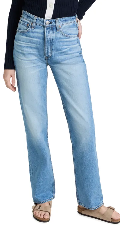 Rag & Bone Alex High-rise Straight Leg Jeans In Tulip