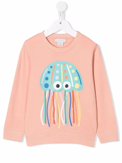 Stella Mccartney Kids' Octopus Print Sweatshirt In Pink