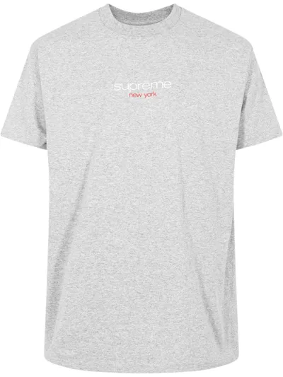 Supreme Classic Logo Crew Neck T-shirt In Grey