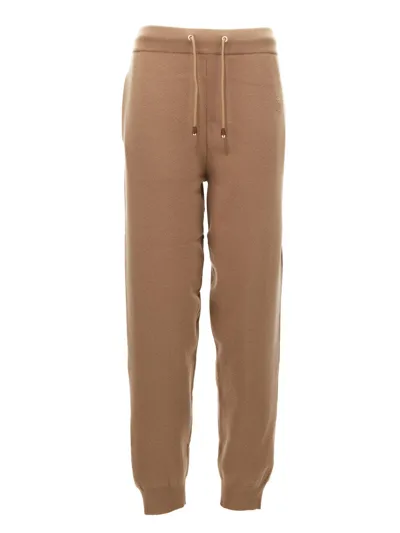 Burberry Camel Josee Jogging Trousers In Brown