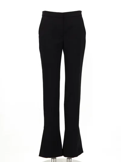 Alexander Mcqueen Tailored Grain-de-poudre Wool Cigarette Trousers In Black