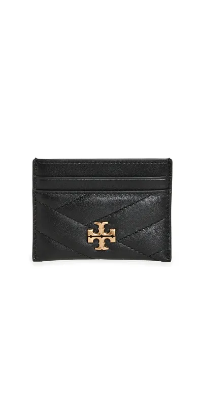 Tory Burch Kira Chevron Card Case In Black