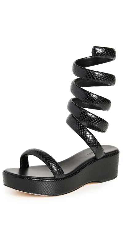 Cult Gaia Gabi Spiral Strap Sandals In Multi