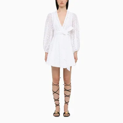 Lavi White San Gallo Clizia Shirt Dress