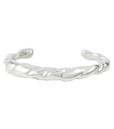 Loewe Twisted Sterling Silver Arm Cuff In Rhodium