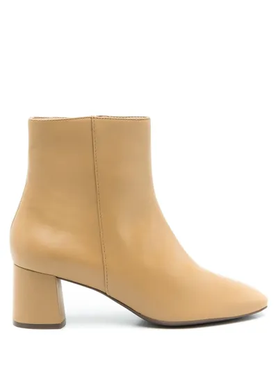 Sarah Chofakian Torquay Leather Boots In Neutrals