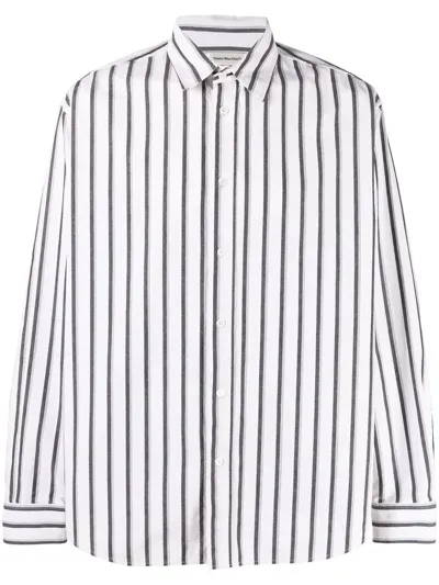 There Was One Utilitarian Striped Shirt In White