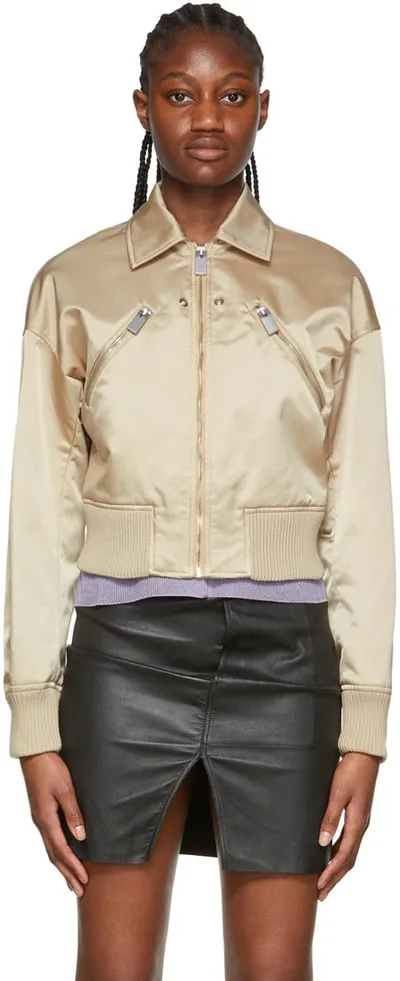 Alyx Beige Luna Bomber Jacket In Natural