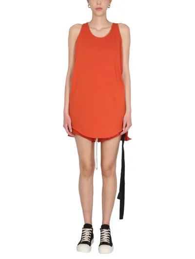 Rick Owens Drkshdw Fogachine Medium Weight Tank Top In Orange