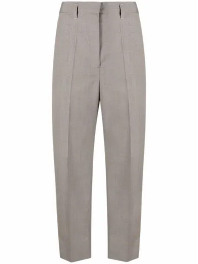 Lemaire High-rise Tailored Trousers In Grau